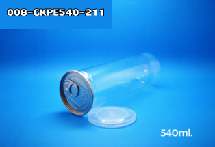 กระป๋องพลาสติก (PET) ฝาดึง เปิดง่าย ขนาด 540 ml 008-GKPE540-211