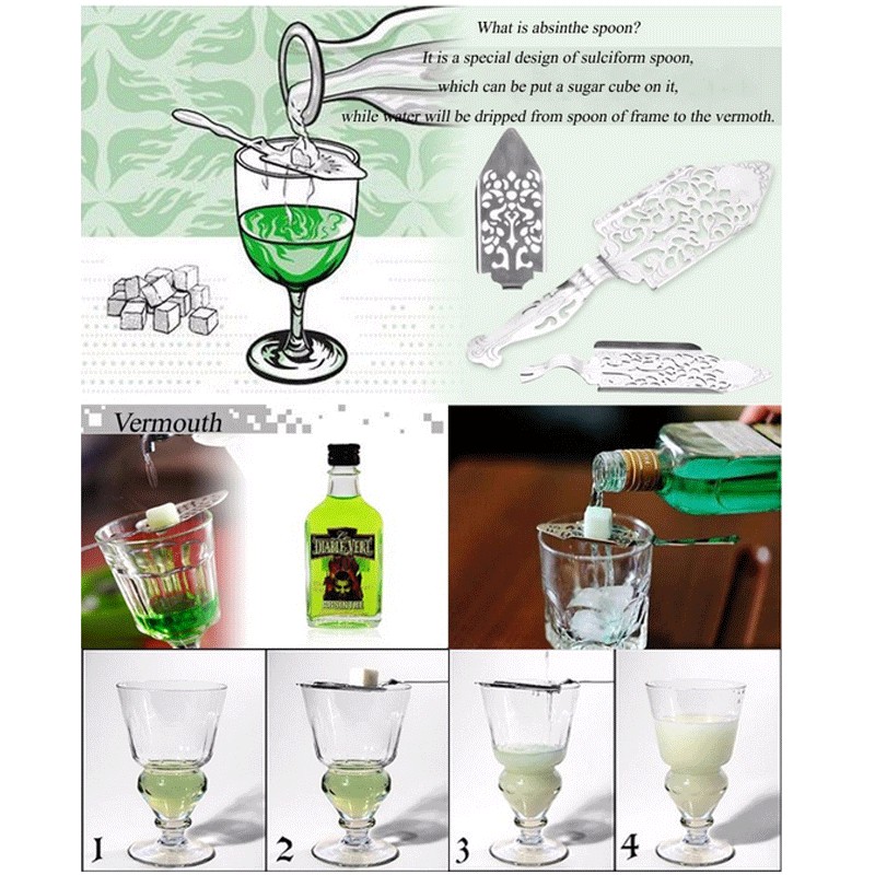 ช้อน Absinthe แบบใบใหญ่