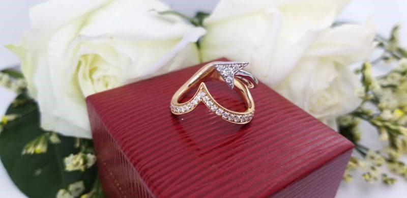 สั่งผลิตเพชรเบลเยี่ยมคัท แหวนแต่งงาน แหวนหมั้น ใส่เที่ยว ออกงาน แหวนwhite gold+pink gold 18K เพชรแท้ 0.46 กะรัต 5.49 กรัม น้ำ 99 ราคาถูกมาก มีใบรับประกันค่ะ