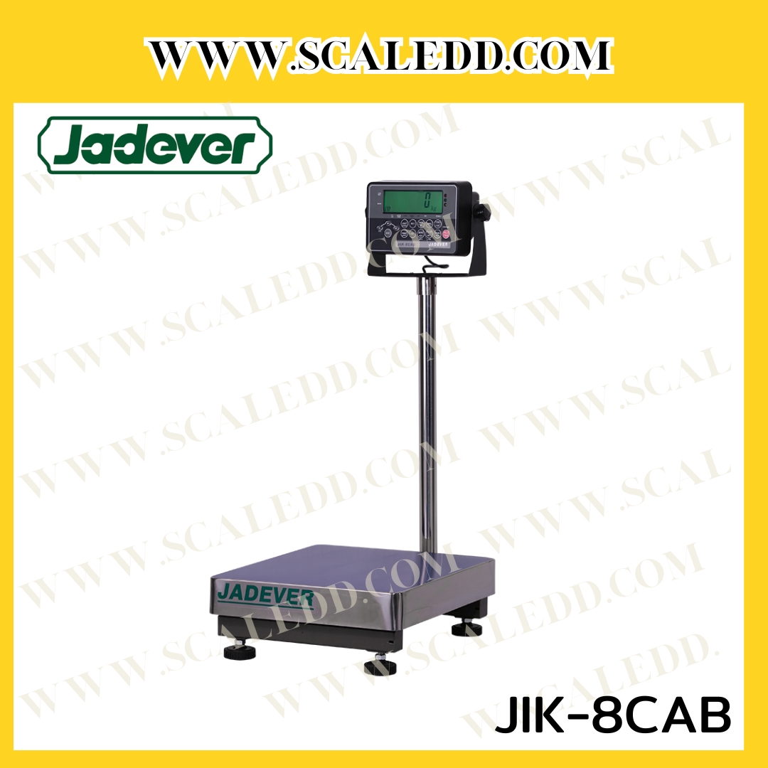 เครื่องชั่งดิจิตอลตั้งพื้น150kg ยี่ห้อ JADEVER รุ่น JIK-8CAB ขนาดแท่น 50x60cm. เครื่องชั่งน้ำหนัก150กิโล เครื่องชั่งดิจิตอลชั่งน้ำหนัก150kg ตาชั่ง150kg ตาชั่งดิจิตอล150kg เครื่องชั่งดิจิตอล150kg พิกัดน้ำหนัก 150kg ค่าละเอียด 10g