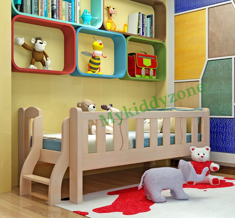 เตียงนอนไม้สนธรรมชาติ เตียงเดี่ยวสำหรับเด็ก สีเบจ TP21002 (WDK2)