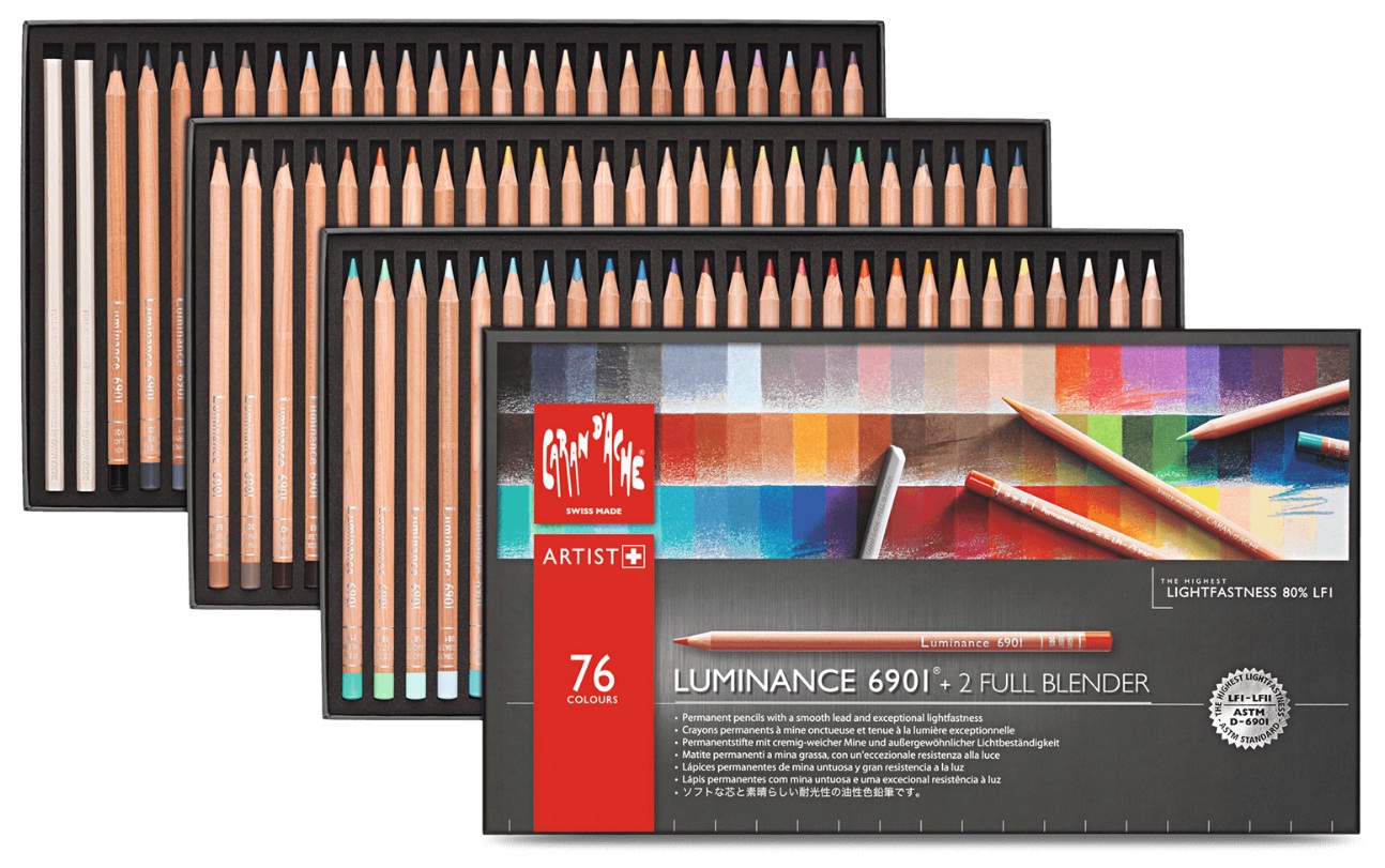 ชุดสีไม้ Caran d'Ache Luminance 76สี + 2 Blender
