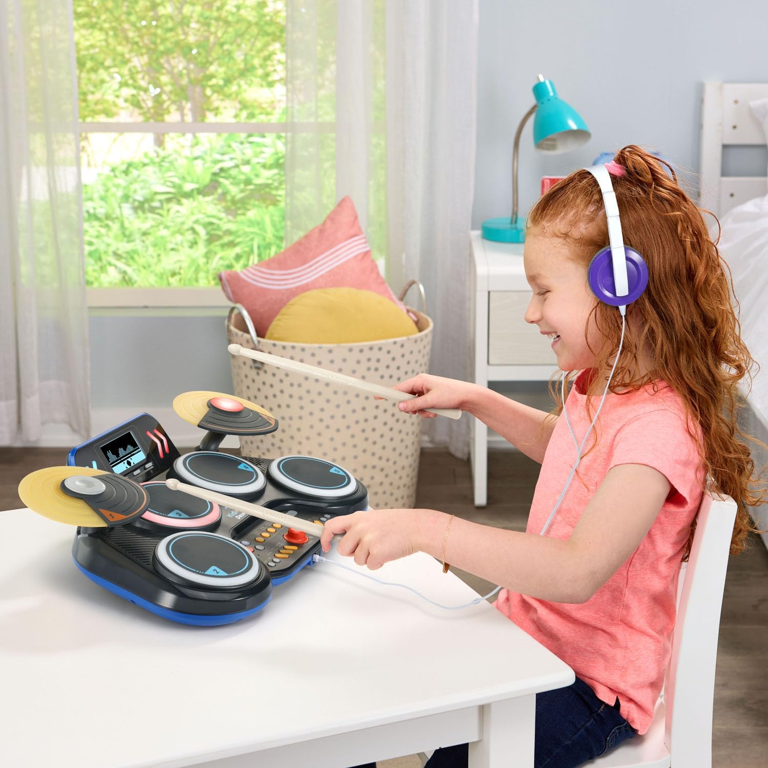 VTech Kidi Star Drum Pad เป็นชุดกลองอิเล็กทรอนิกส์แบบโต้ตอบ