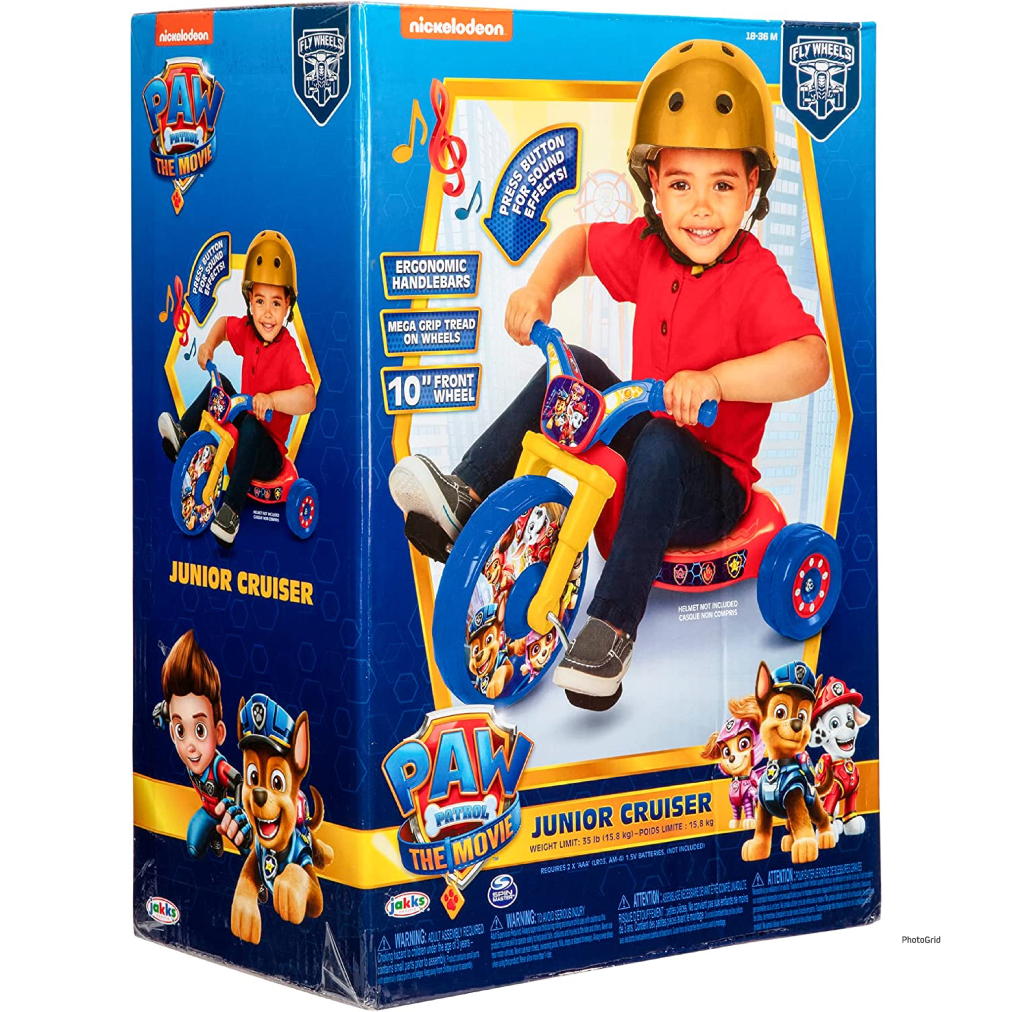 จักราบนสามล้อ PAW Patrol 10" Fly Wheel Kids' Trike with Sounds