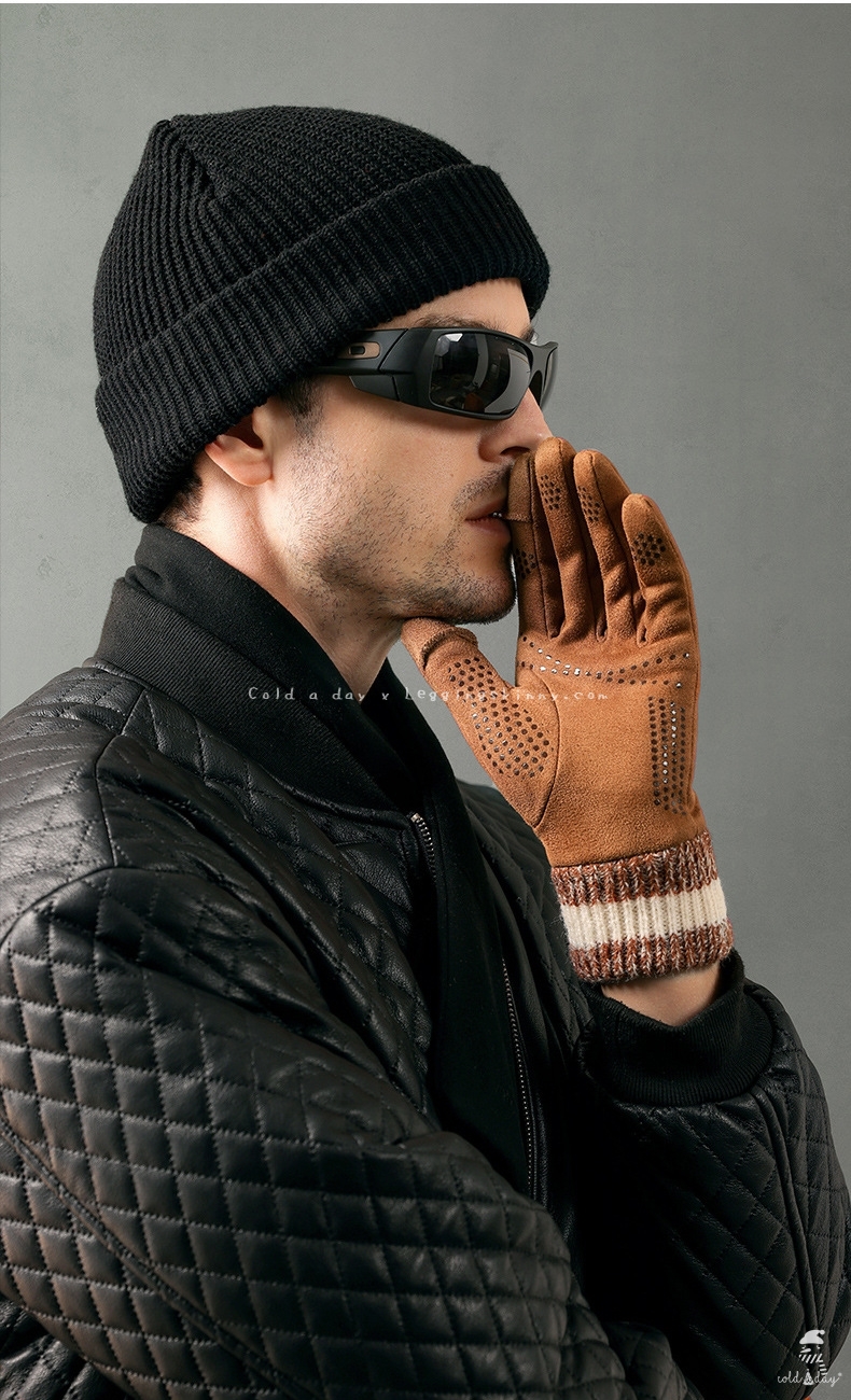 ถุงมือชายนิ้วสอดรุ่นหนา มี 3 สี