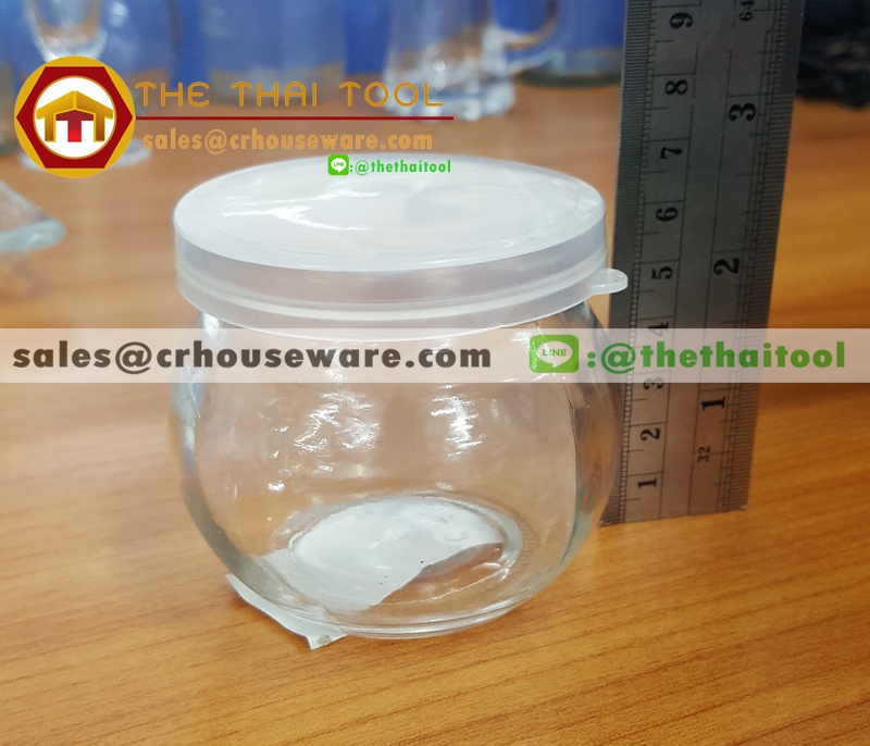 ขวดโหล ฝาพลาสติก 145 ml. Glass bottle with plastic lid 145 ml. Code : 005-J860