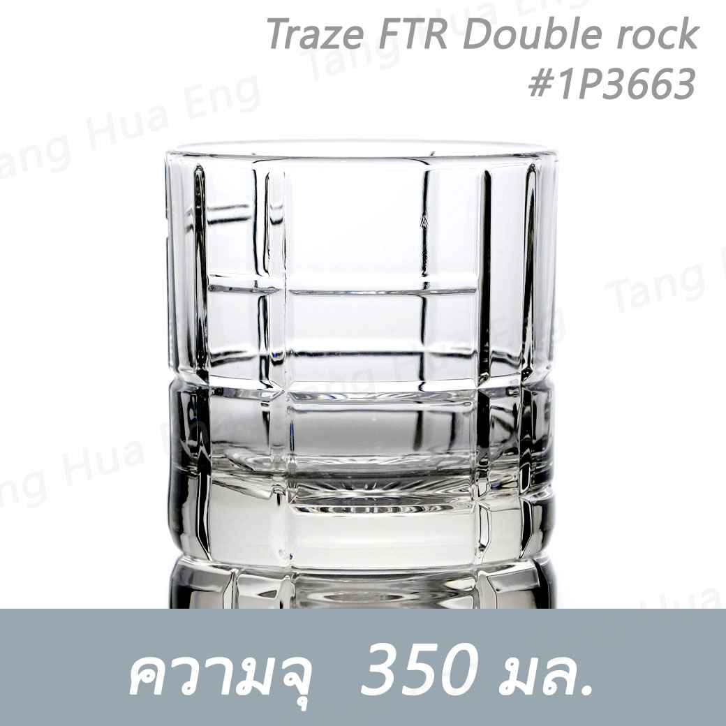 ( 6 ใบ ) แก้วดับเบิ้ลร็อค 350 มล. Traze FTR Double rock #1P3663