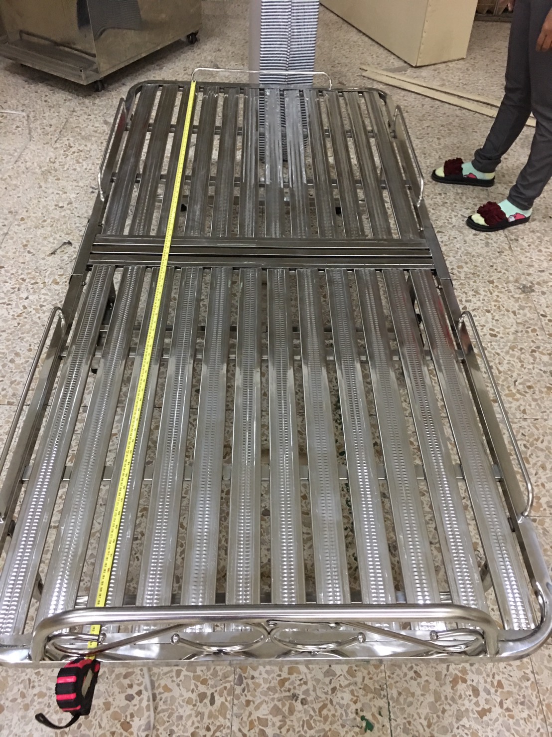 เตียงนอนสเตนเลสเสริมขนาด3ฟุต Code: 075-ST-416-1,extra_bed_standless,Foldable_bed_standless