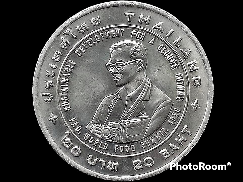 เฉลิมพระเกียรติ 20 Baht (F.A.O. Agricola Medal to HM King Bhumibol Adulyadej