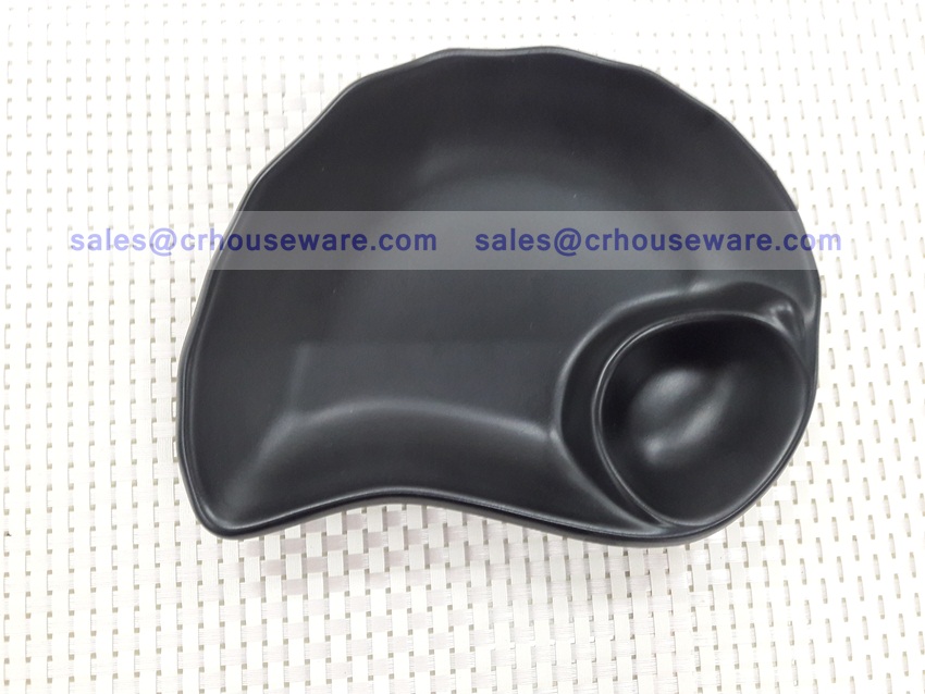 จานสแน็ก พร้อมช่องน้ำจิ้ม 017-PX-H161985