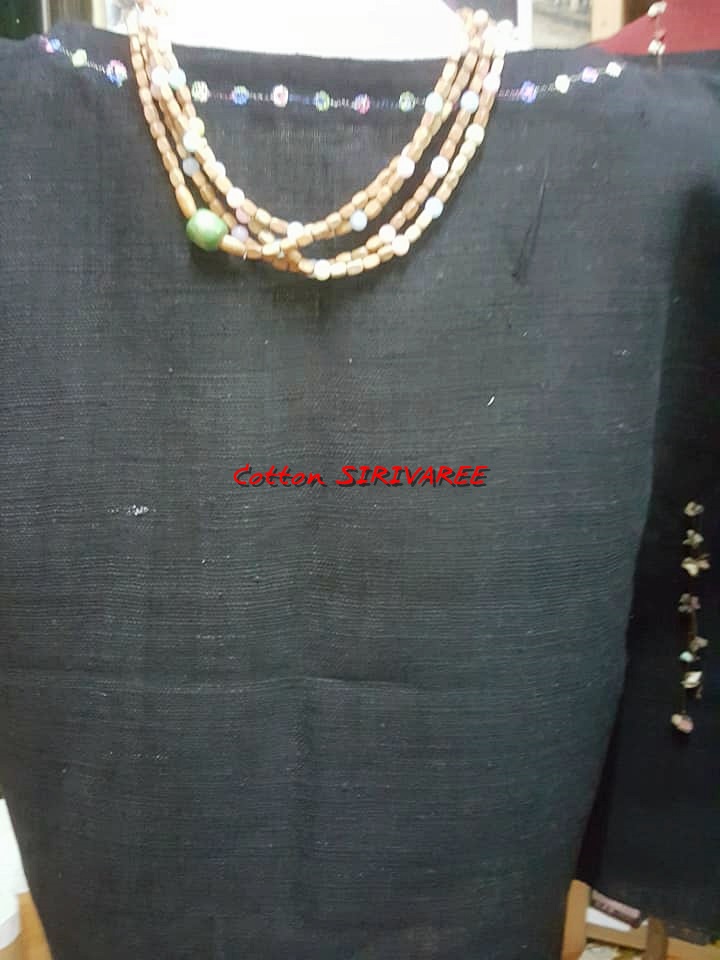 SIRIVAREE,SIVA Thai Cotton 100%, Polo shirt and hand embroidery By Cotton SIRIVAREE Top Thai Brand White, black ,blue ,the sugar L,XL