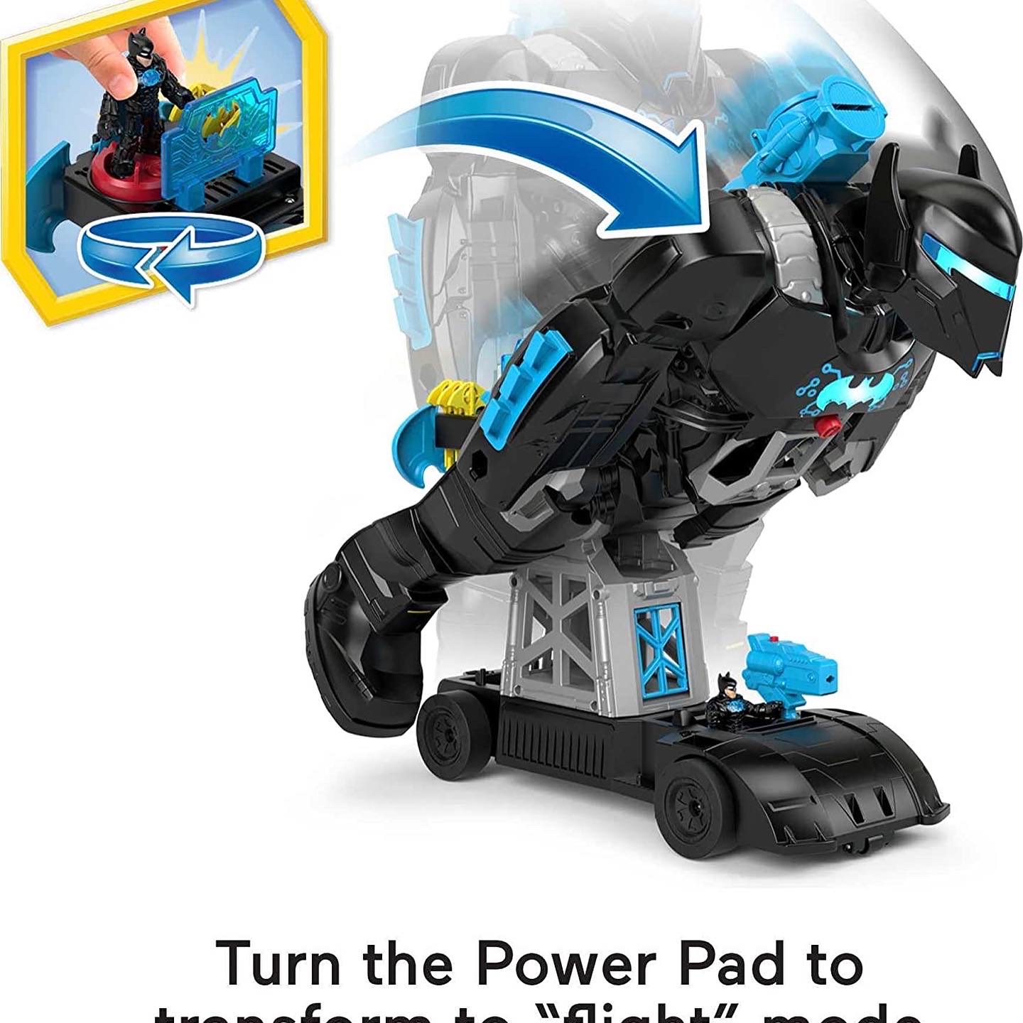 หุ่นยนต์แบทแมน Imaginext DC Super Friends Batman Toy, 2-in-1 Robot & Playset