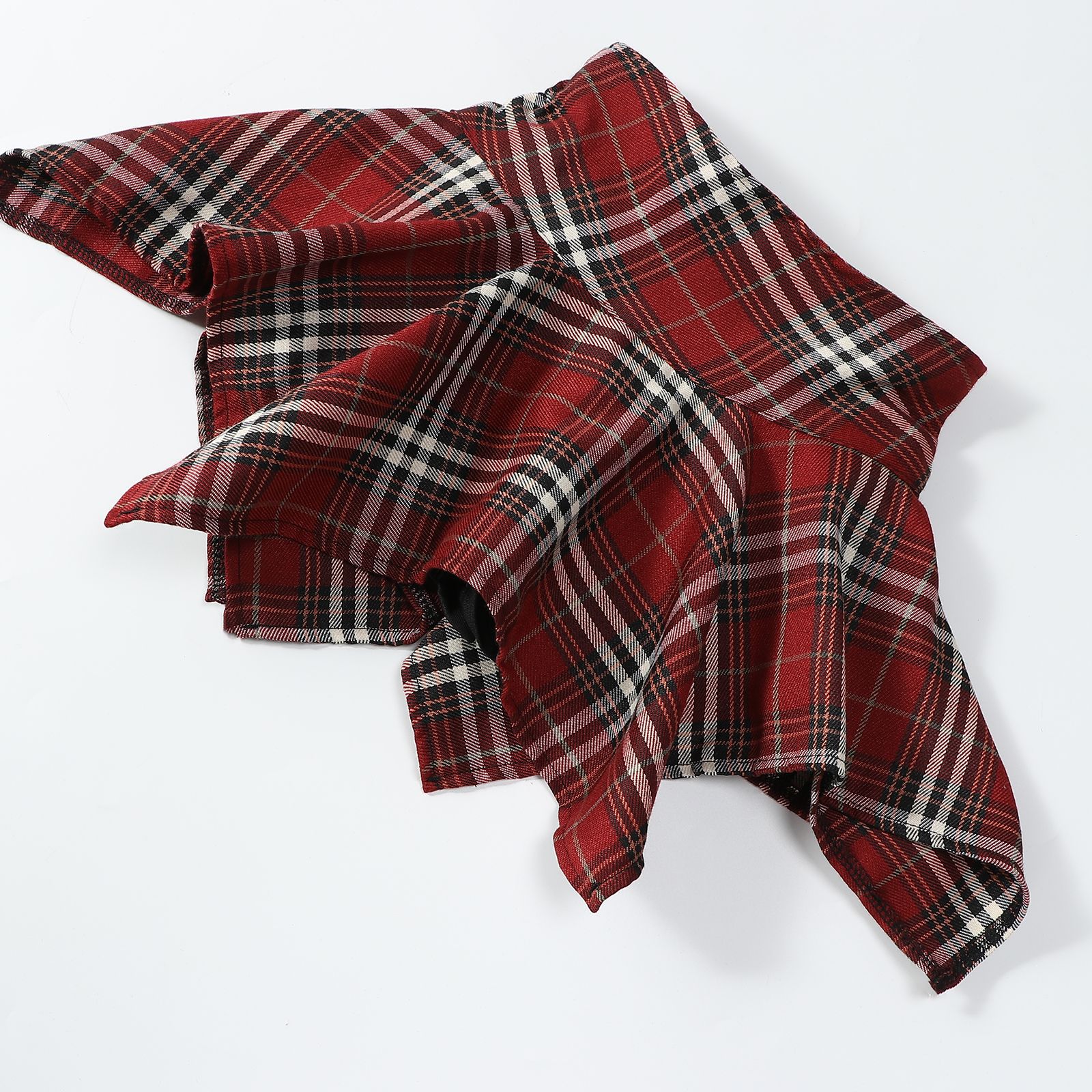 friendly4kid พร้อมส่ง กระโปรง ลายสก๊อต เด็กผู้หญิง สก๊อตแดง