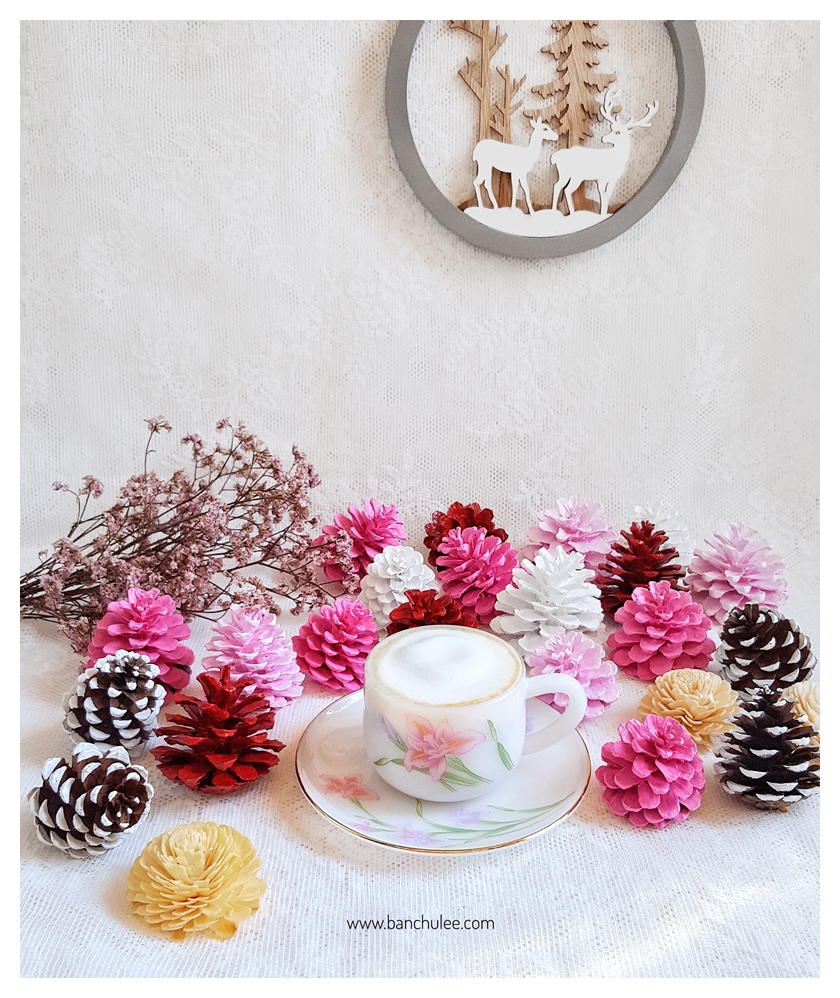 Painted Pine Cone ลูกสนธรรมชาติ ทาสีอะครีลิคสำหรับงานไม้