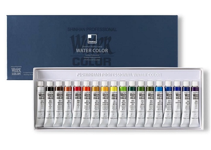 Shinhan Professional Watercolor 7.5ml Set of 18