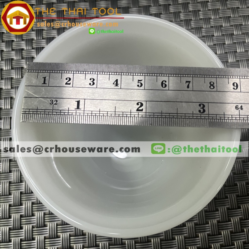 โถน้ำตาลเนื้อมุกพร้อมฝา ลายมุก (ไม่เขียนขอบทอง)