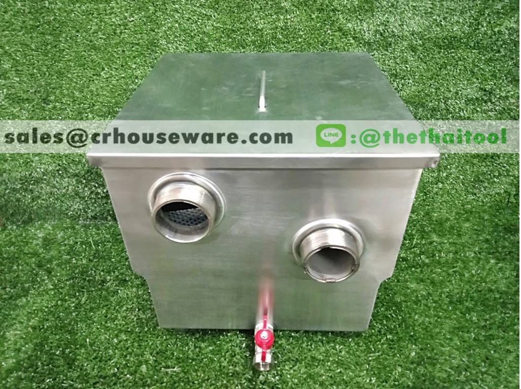 ถังดักไขมันสแตนเลส ขนาด 30 ลิตร รหัส 018-RW-3030,Oily_Waste_water_Changrai,Grease_Trap_for_hospital