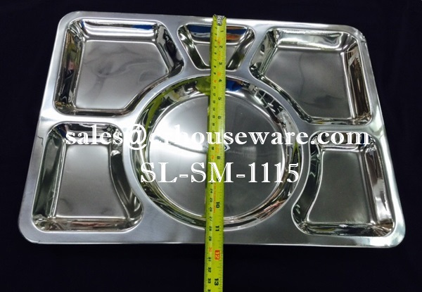 ถาดหลุมสแตนเลส-สี่เหลี่ยมกลาง (สินค้านำเข้า) SL-SM-1115