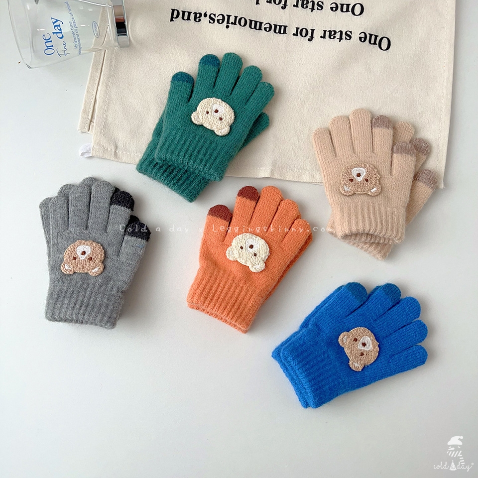 ถุงมือเด็ก ลายหมี 2-5 ปี