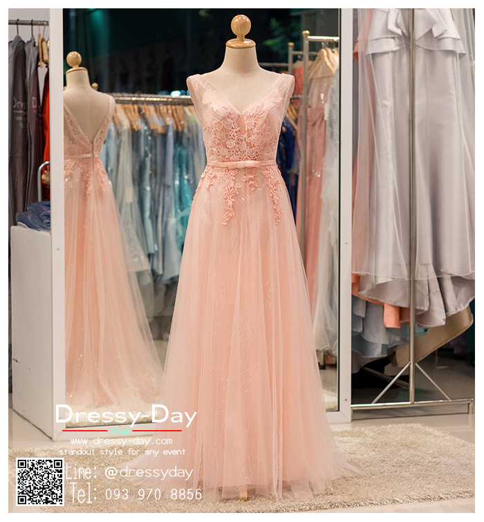 รหัส ชุดราตรี : PF073 ชุดราตรียาว สีชมพูพร้อมส่ง สวยหรูกับดีเทลลูกไม้ ราคาถูกกว่าเช่า ใส่ไปงานแต่งงาน งานปาร์ตี้ งานเลี้ยง ชุดเพื่อนเจ้าสาว ชุดถ่ายพรีเวดดิ้ง