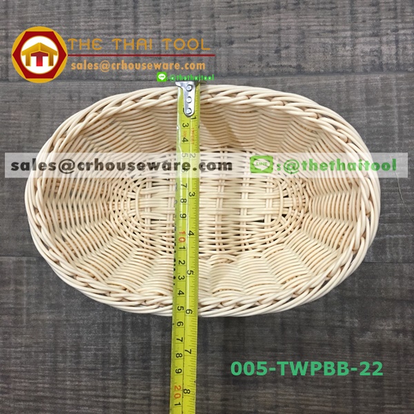 ตะกร้าหวายเทียม แบบวงรี 005-TWPBB-22