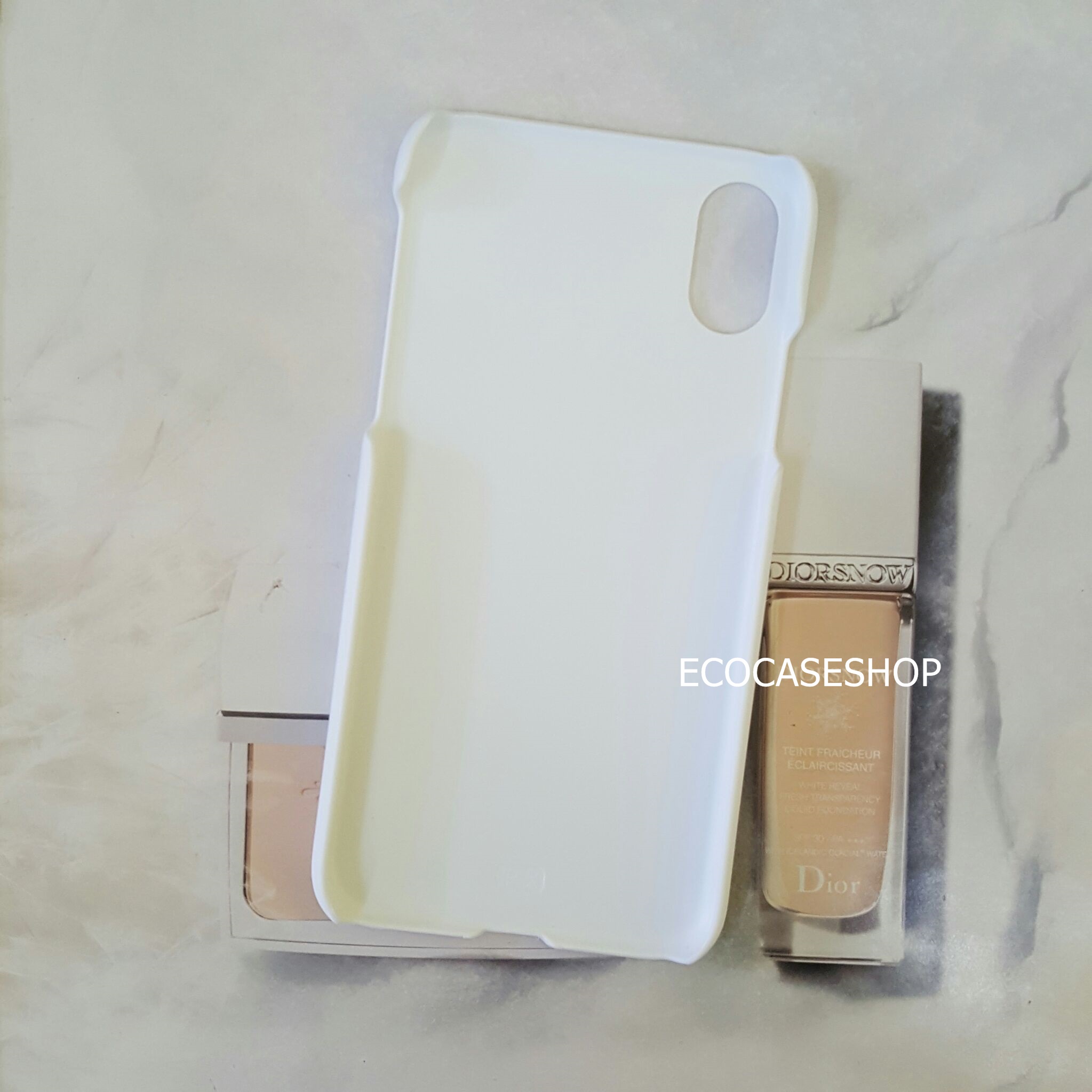 iPhoneXR เคสแข็งด้าน สีขาว (เหมาะสำหรับงานสกรีนความร้อน sublimation)