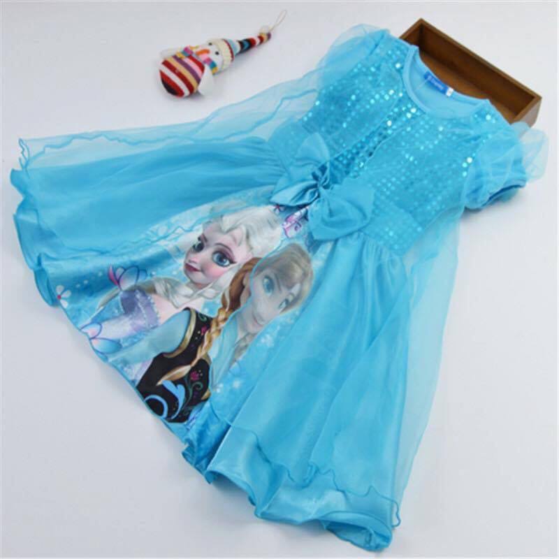 ชุดเจ้าหญิงโฟเซ่นเอลซ่า สีฟ้า ผ้าคลุม Saleลด 50%