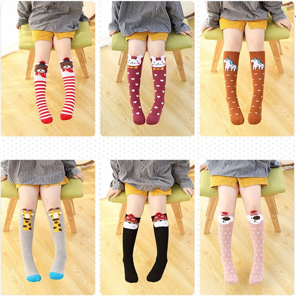 ถุงเท้ายาว ถุงเท้าเด็ก ลายหมี