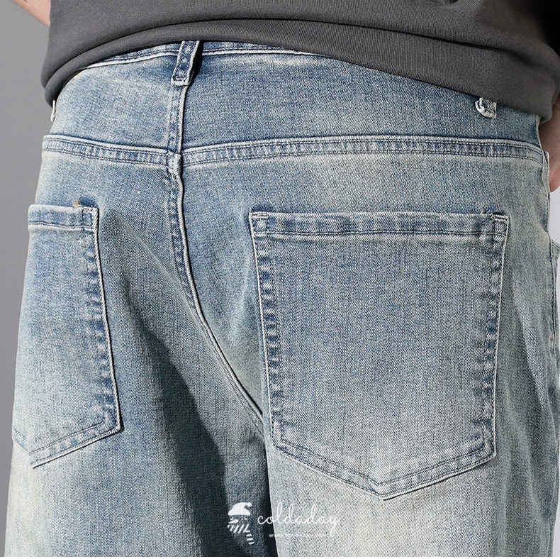 กางเกงยีนส์กันหนาวผู้ชาย High Street ไซส์ M-3XL
