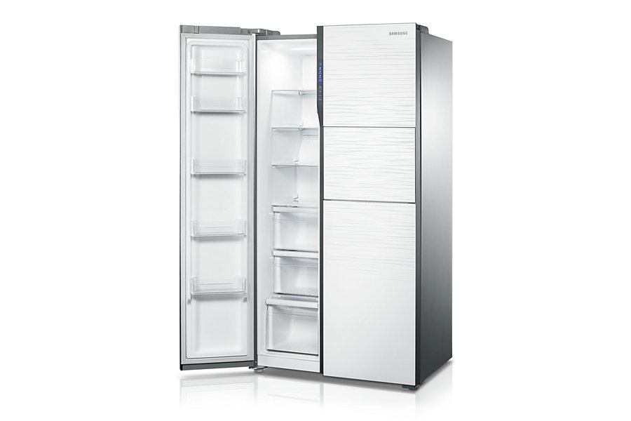 Samsung ตู้เย็น Side by Side Superstar SBS ความจุ 585.5 ลิตร/20.7 คิว รุ่น RS554NRUA1J/ST
