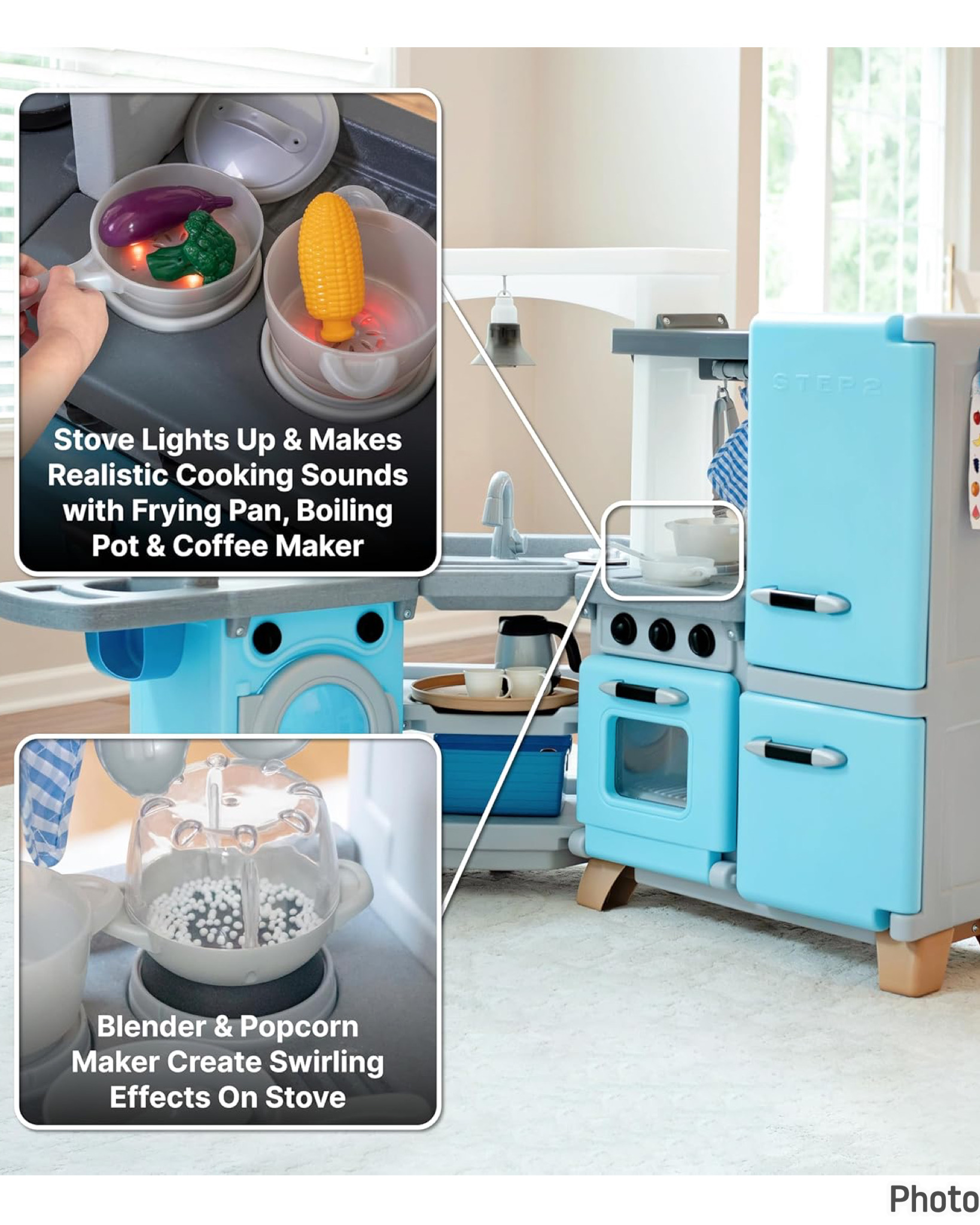 ชุด 2 in 1 มีทั้งครัวและที่เลี้ยงน้องในชุดเดียว Step2 Cook and Care Corner Plastic Kitchen and Kids Nursery Toy