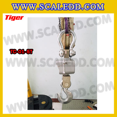 ตาชั่งแขวน5ตัน เครื่องชั่งแขวน5ตัน เครื่องชั่งแขวน5000kg เครื่องชั่งแขวนดิจิตอล5000kg พิกัด 5000kg ค่าละเอียด 2kg ตะขอหมุนได้360องศา เครื่องชั่งแขวนยี่ห้อ TIGER รุ่น TC-01