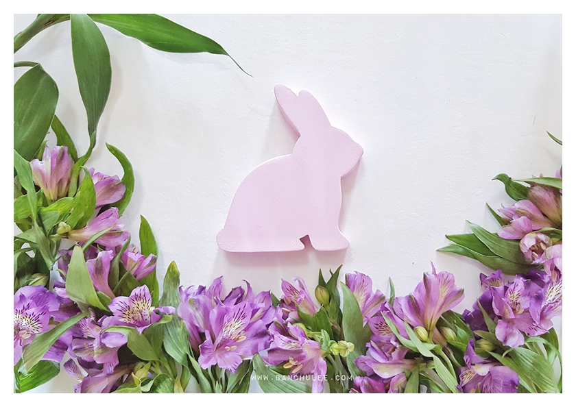 Wooden Bunny - Spring Beauty