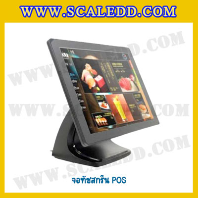 เครื่องชั่งคำนวณราคาพิมพ์สติ๊กเกอร์บาร์โค้ดพร้อมชุดอุปกรณ์ขายหน้าร้าน + จอทัชสกรีน POS เครื่องชั่งคำนวณราคายี่ห้อ CAS รุ่น CL5200P