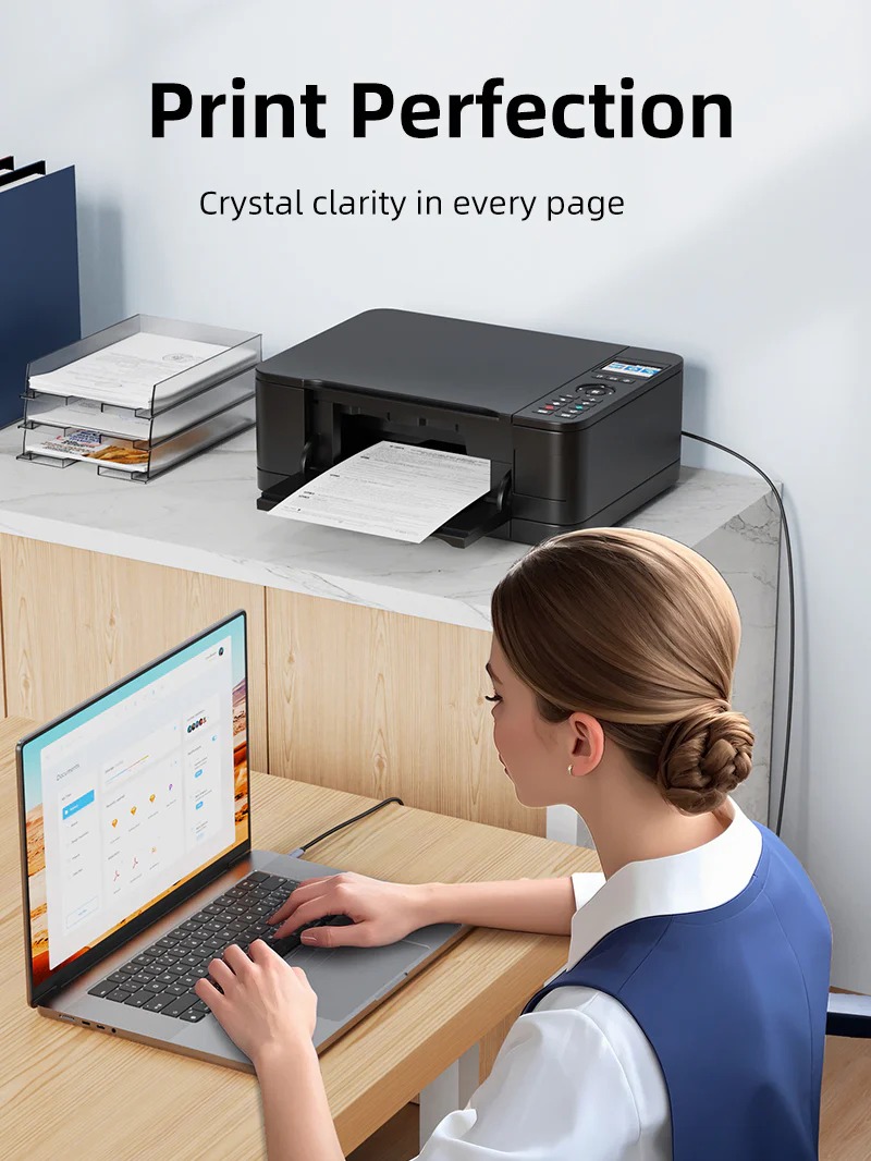 USB-C to USB-B 2.0 Printer cable by CableTime รุ่น CA16 by Cabletime