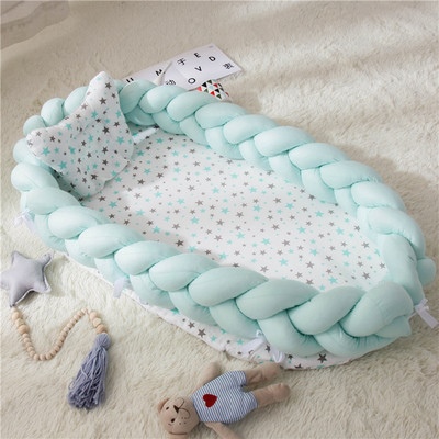 เบาะนอนเด็ก Bird nest ขอบกั้นข้างหมอนเกลียว