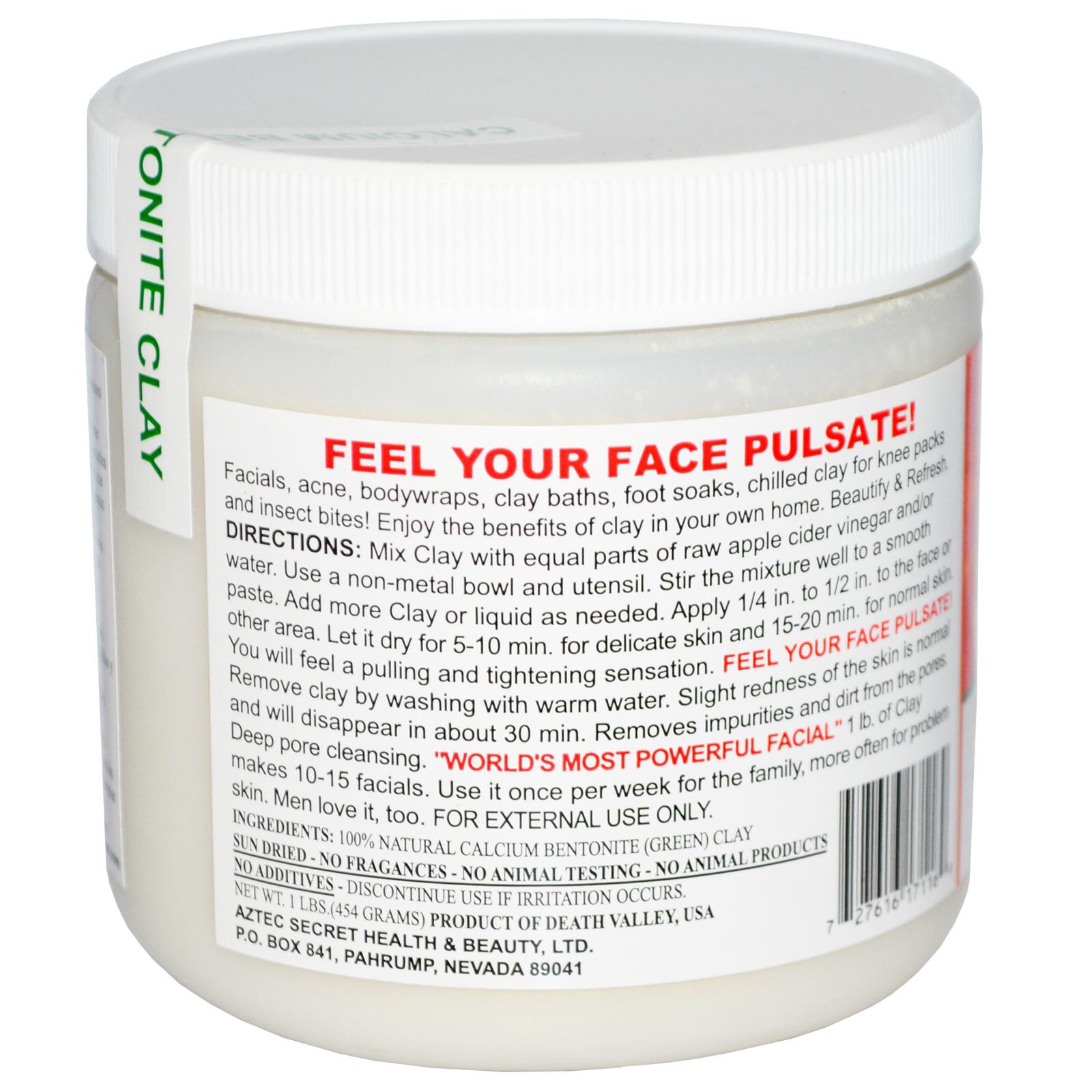 **พร้อมส่ง**ขายดีมาก...Aztec Secret, Indian Healing Clay,454 gโคลนดินเหนียวพอกหน้าคุณภาพดีที่สุด ดูดซับสิ่งสกปรก ช่วยลดการอักเสบของสิว