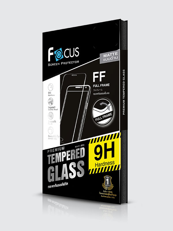 iPhone6/6s ฟิล์มกระจกนิรภัยเต็มจอ(ด้าน)Full Frame Focus สีขาว