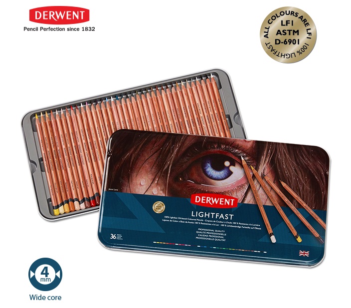 ชุดสีไม้ Derwent Lightfast 36 สี
