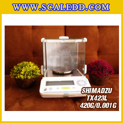 เครื่องชั่ง SHIMADZU รุ่น TX423L เครื่องชั่งญี่ปุ่น เครื่องชั่ง 420 กรัม เครื่องชั่งน้ำหนัก 420 กรัม เครื่องชั่งละเอียดสูง 420 กรัม เครื่องชั่งน้ำหนัก 420 g เครื่องชั่งทศนิยม 3 ตำแหน่ง ตาชั่ง 420 g เครื่องชั่งน้ำหนักดิจิตอลตั้งโต๊ะ 420 g ความละเอียด 0.001