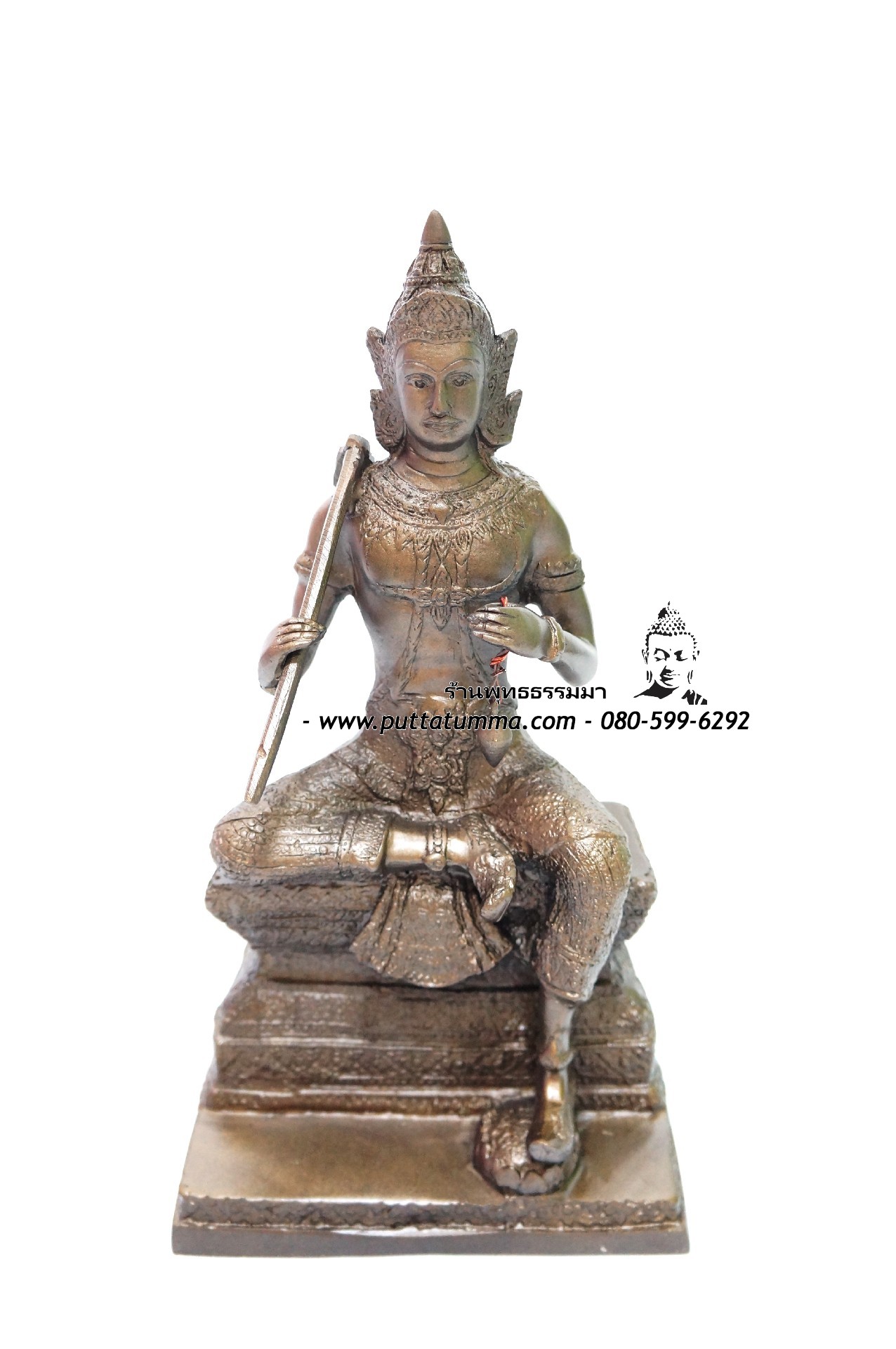 พระวิษณุกรรม เนื้อโลหะ ขนาด 5 นิ้ว สูง 9 นิ้ว