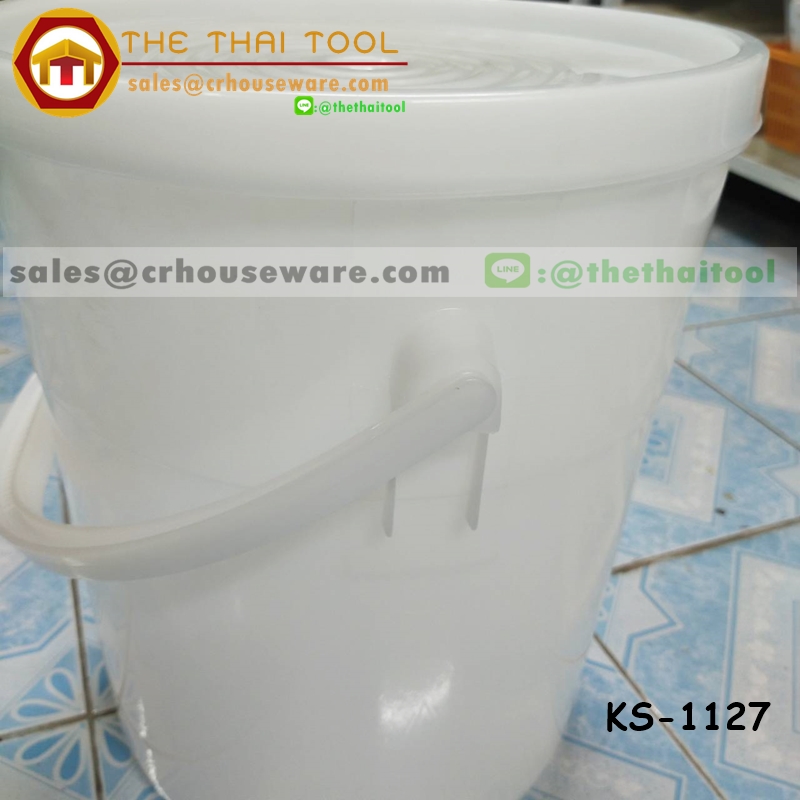 ถังบรรจุอาหาร 15 ลิตร รหัส : KS-1127 Food container 15 liters. Code : KS-1127,ถังฟู้ดเกรด,ถังหูหิ้วน้ำจิ้ม,ถังฟู้ดเกรดเชียงราย,เชียงรายถังฟู้ดเกรดเชียงราย