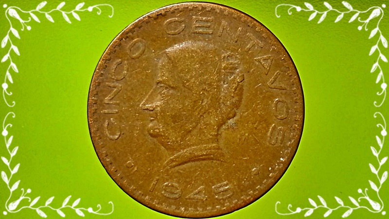 เหรียญ เงินตรา ประเทศ เม็กซิโก Centavos 1945