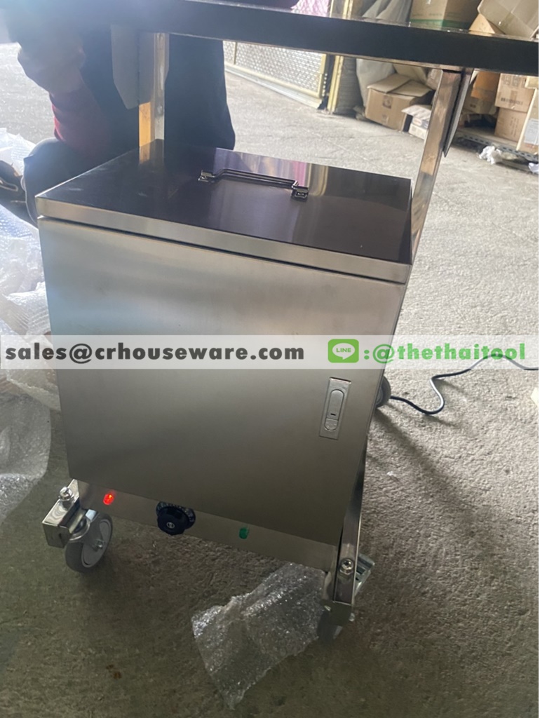 โต๊ะรูมเซอร์วิสพร้อมตู้อุ่นอาหาร 001-THM-1608-052, Room_Service_Cart,รถเข็นอาหารพร้อมตู้อุ่นอาหาร,รถเข็นเสริฟอาหารโรงแรม