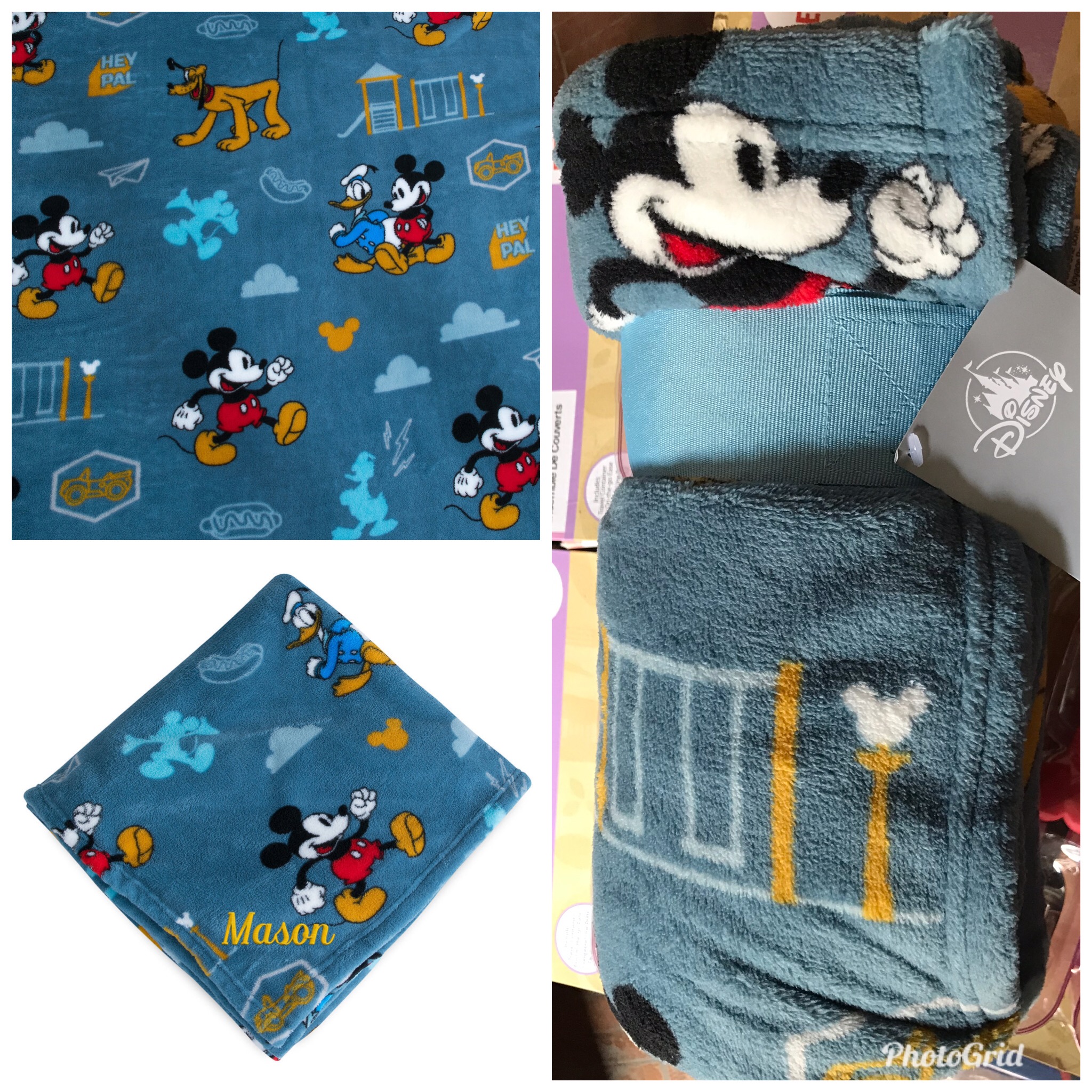 ผ้าห่ม Mickey Mouse, Donald Duck, and Pluto fleece throw