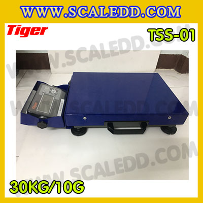 เครื่องชั่งพกพา30กิโลกรัม เครื่องชั่งน้ำหนักแบบพกพา30กิโลกรัม เครื่องชั่งน้ำหนักดิจิตอล30กิโลกรัม เครื่องชั่งพกพาพร้อมบลูทูธ(Bluetooth) พิกัดน้ำหนัก 30 กิโลกรัม ความละเอียด 0.10kg ยี่ห้อ TIGER รุ่น TSS-01