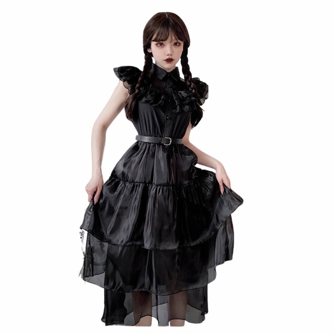 พร้อมส่ง ชุดแม่มด ชุดฮาโลวีน ผู้ใหญ่ ม่วง-ดำ**