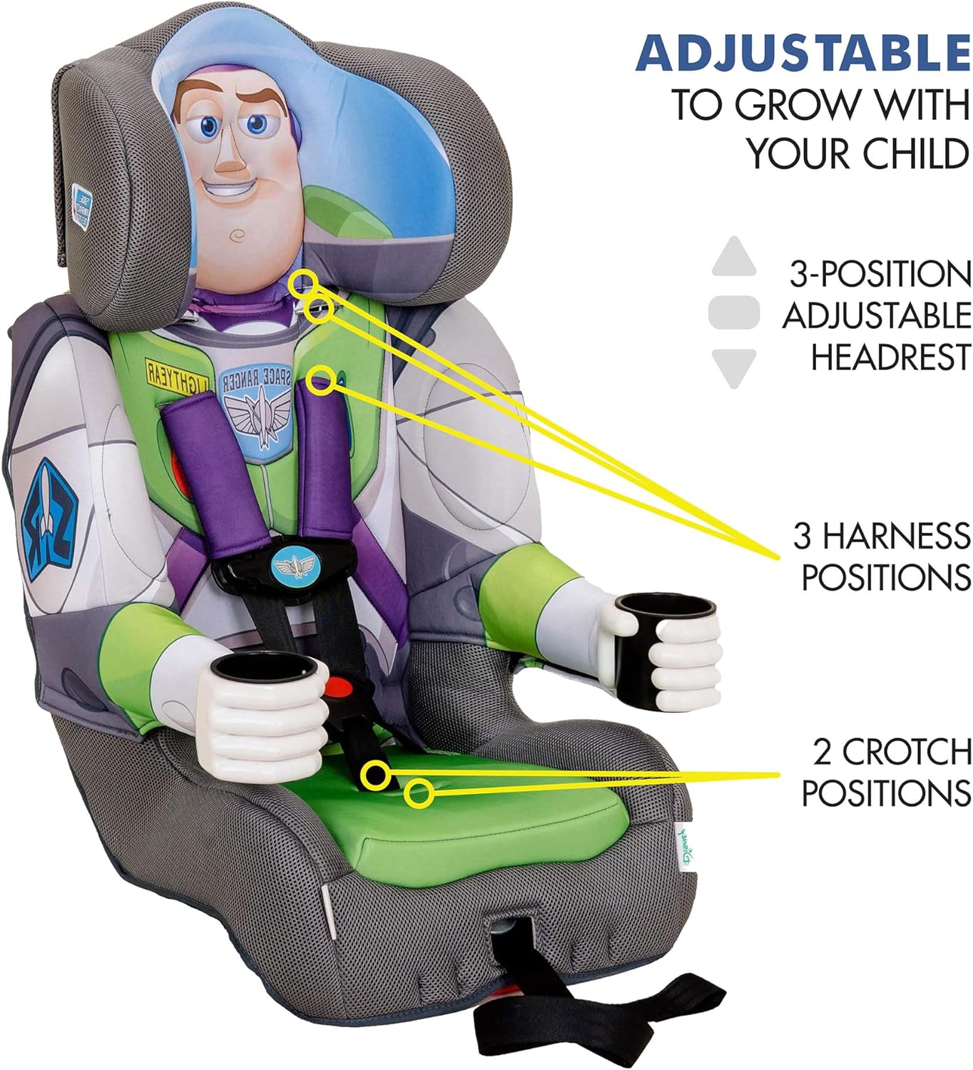 KidsEmbrace 2-in-1 Forward-Facing Harness Booster Seat, Buzz Lightyear คาร์ซีทเด็กโต