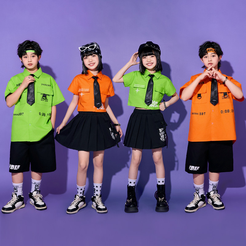 พร้อมส่ง ชุดเต้น เซ็ต เสื้อเชิ๊ต นีออน+กางเกง/กระโปรง