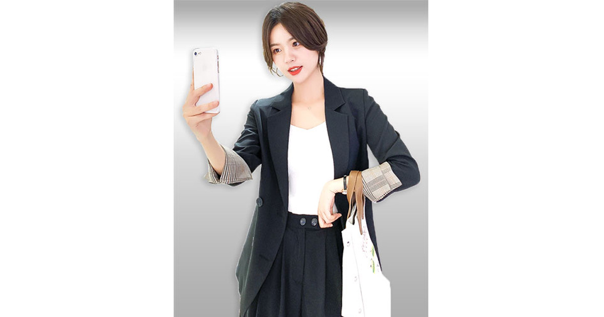 เสื้อสูทแฟชั่นแบบสวยหรูสไตล์เกาหลี มี 5 ไซส